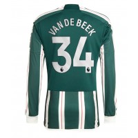 Koszulka piłkarska Manchester United Donny van de Beek #34 Strój wyjazdowy 2023-24 tanio Długi Rękaw
